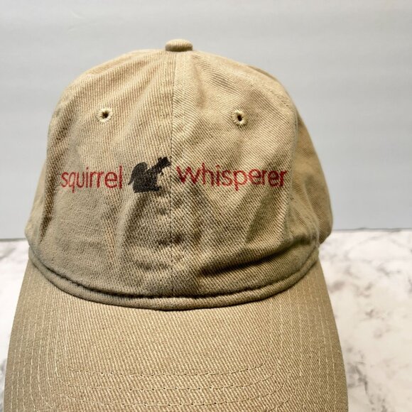Squirrel Whisperer Baseball Cap Adjustable Hat Tan Funny Novelty - Picture 6 of 8